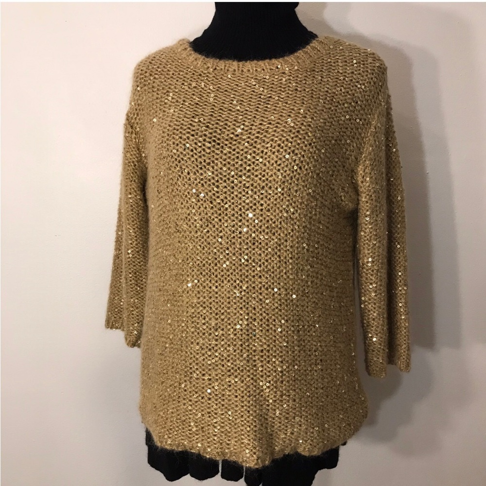 Jones New York | L | Gold sequin sweater